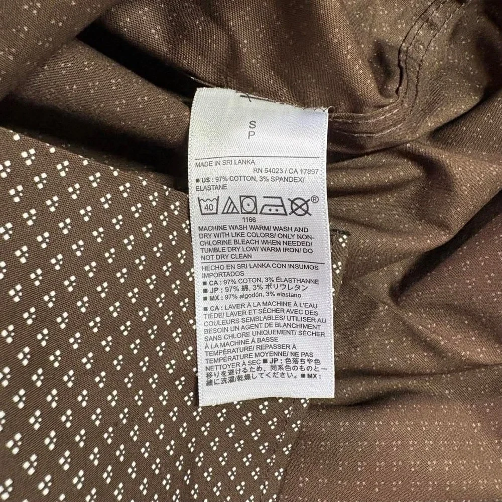 Banana Republic Men's Dark Brown Micro-Dot Dress Shirt